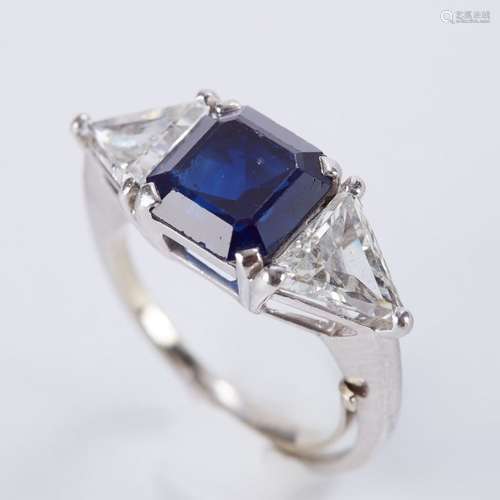 Sapphire and Diamond Ring