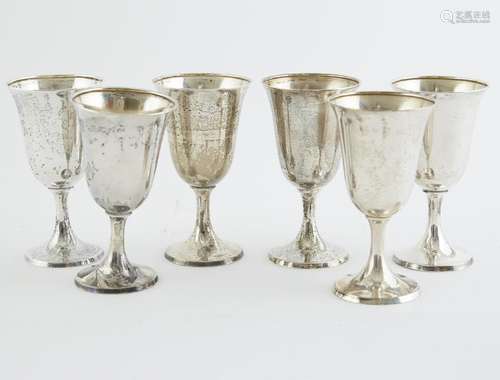 Set 5 International Sterling Silver Wine Cups