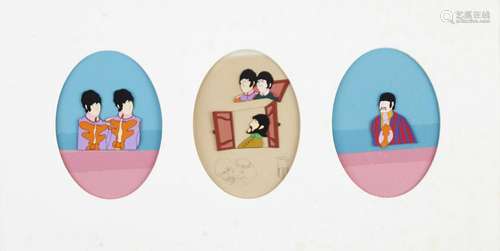 Group of 4 Beatles Yellow Submarine Cels