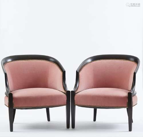 Pair of Dunbar Style Arm Chairs