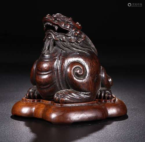 CHENXIANG WOOD RUI LION ORNAMANT