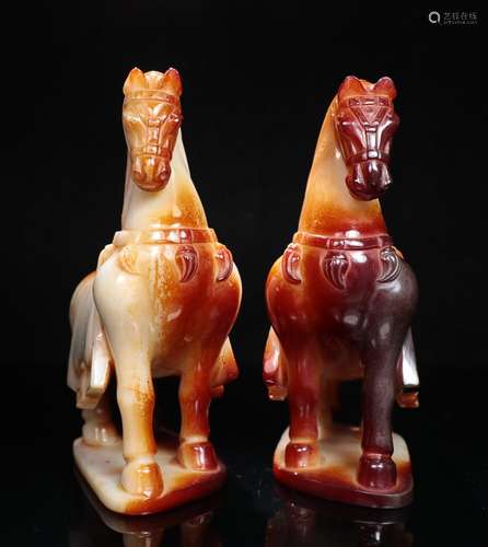 HETIAN JADE HORSE ORNAMENT FOR 2