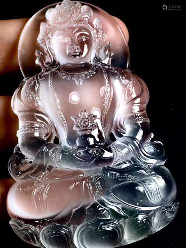 GLASS KIND OF JADEITE DROLMA BUDDHA