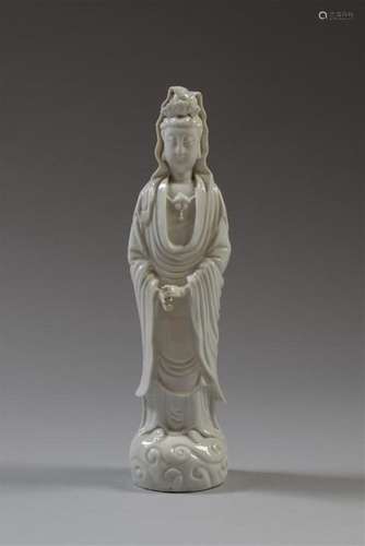 CHINE Grande figurine en porcelaine dit \