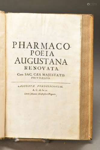 Pharmacopoeia Augustana Renovata. revisa et appendice aliquot medicamentorum selectiorumaucta