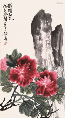 娄师白(1918-2010) 满园春色 设色纸本 镜片