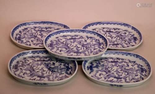 Japanese Arita Blue White Dishes - Pheonix