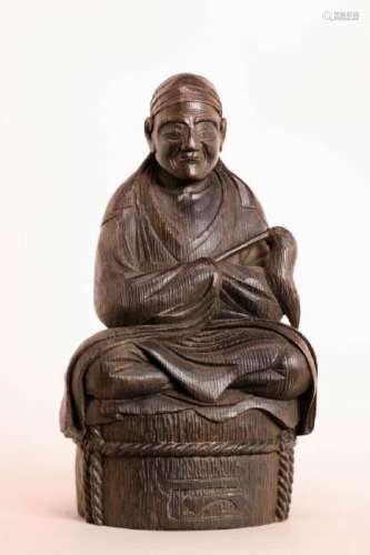 Japanese Wood Priest - Seated