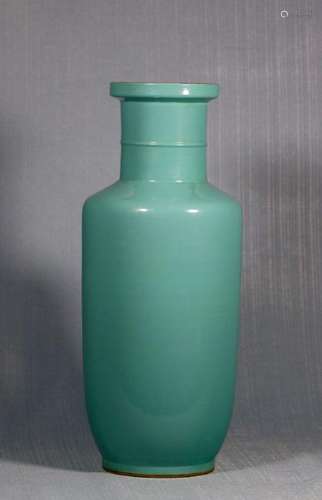 Chinese Lake Green Glazed Rouleat Porcelain Vase