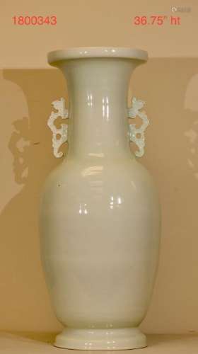 Massive Chinese White Glazed Porcelain Floor Vase