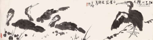 李苦禅(1899-1983) 水禽 设色纸本 镜片