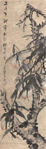 赵云壑(1874-1955) 三千年结实 设色纸本 立轴