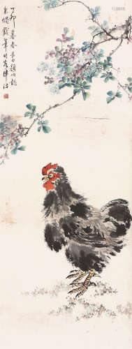 颜伯龙(1898-1955) 大鸡图 设色纸本 镜片
