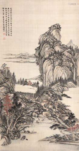 冯超然(1882-1954) 秋山图 设色纸本 立轴