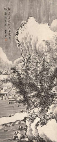戴 熙(1801-1860) 松溪竹荫 设色纸本 立轴