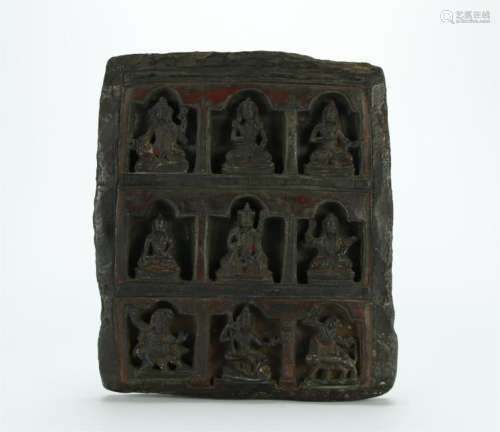 18/19th C. black stone carved specimen, Tibet