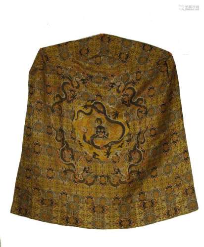 A rare kesi silk embroidered dragon chair cover