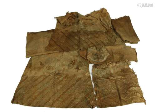 18th C. silk embroidered dragon robe, damaged