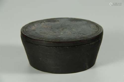 Rare painted lacquer scholar box, probably Ming dynasty