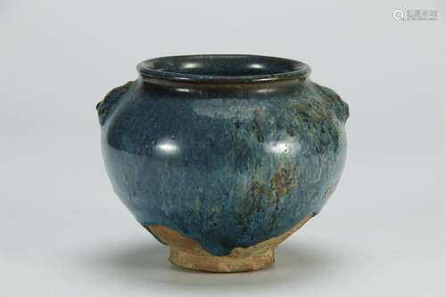 18/19th C. jun glazed jar