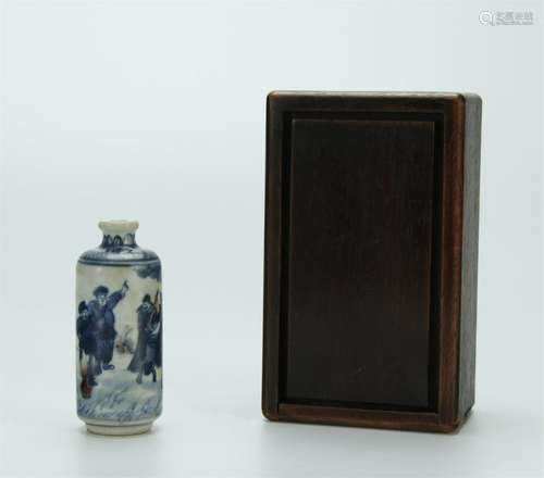 19/20th C. underglaze red snuff bottle