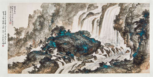 杨夏林（1919～2004） 1959（己亥）年作 雨后青山 镜片 设色纸本
