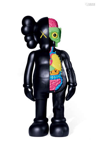 KAWS 2009年作 COMPANION 黑色 解剖 强化玻璃纤维塑胶 雕塑
