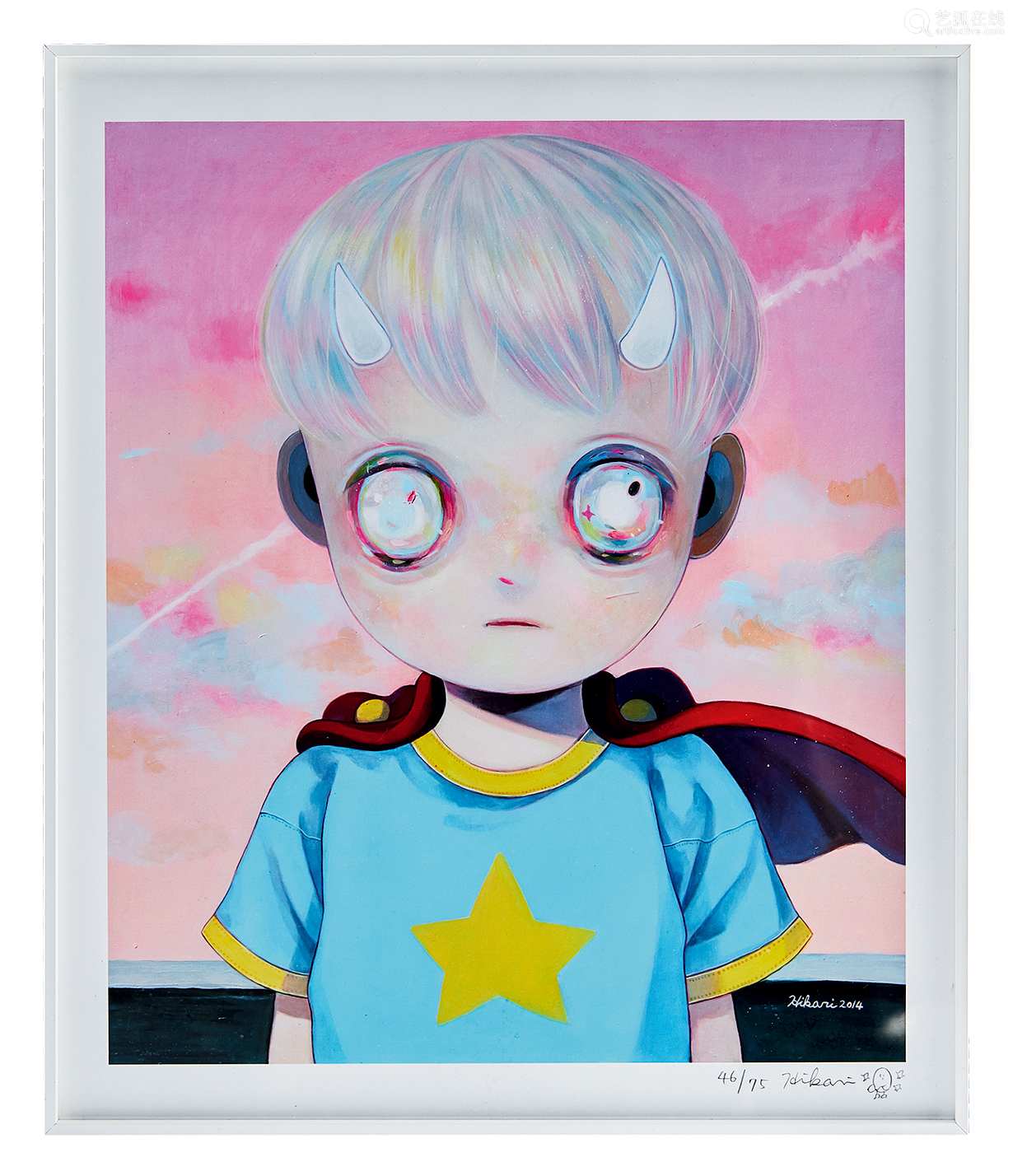 下田光2014年作childrenofthisplanet14丝网版画