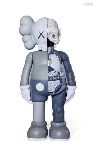 KAWS 2009年作 COMPANION 灰色 解剖 强化玻璃纤维塑胶 雕塑