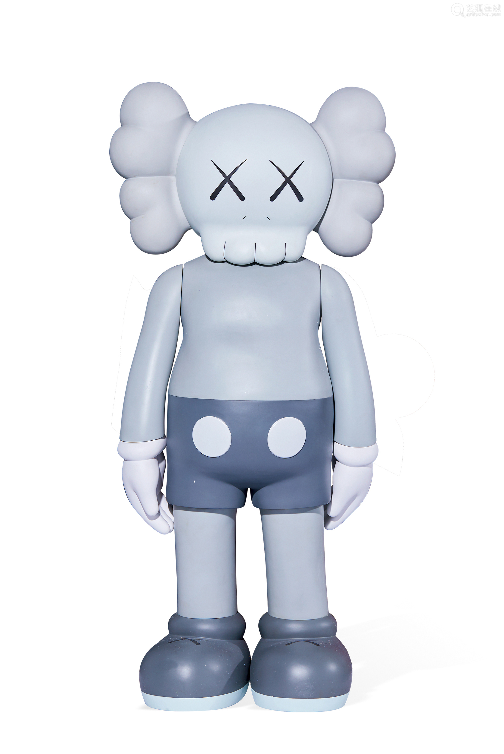 kaws2007年作companion灰色强化玻璃纤维塑胶雕塑