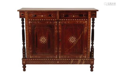 COLONIAL HARDWOOD SIDE CABINET