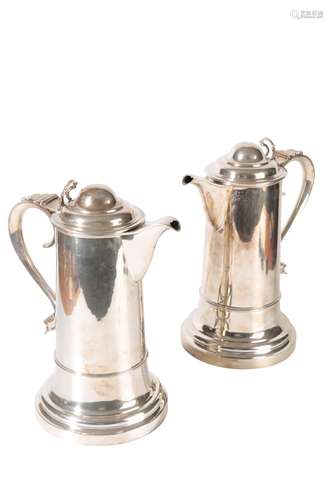 LARGE PAIR OF GEORGE IV SILVER EWERS