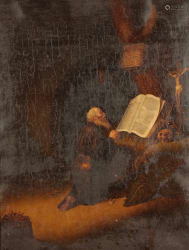 AFTER GERRIT DOU (1613-1675) 'A Hermit Praying'