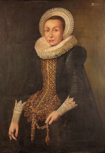 AFTER CORNELIS VAN DER VOORT (1576-1624) Portrait of a lady