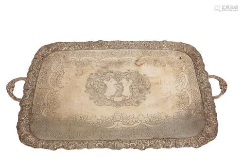 GEORGE III SILVER TRAY