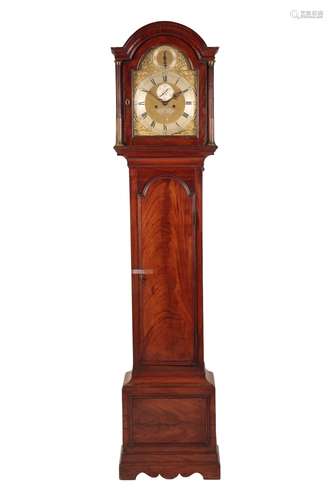 GEORGE II MAHOGANY LONGCASE CLOCK