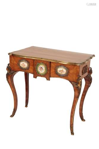 FRENCH LOUIS XV STYLE KINGWOOD AND ORMOLU MOUNTED CENTRE TABLE