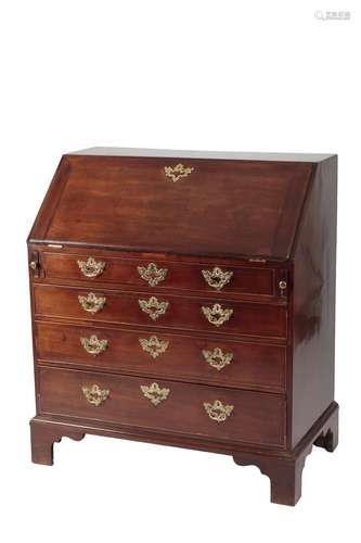 GEORGE III MAHOGANY BUREAU