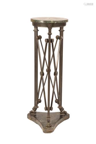 REGENCY STYLE BRONZE AND MARBLE JARDINIERE STAND