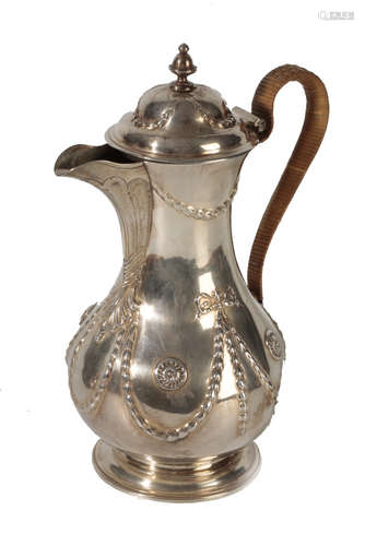 GEORGE III IRISH SILVER COFFEE POT