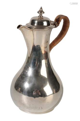 GEORGE III SILVER HOT WATER JUG