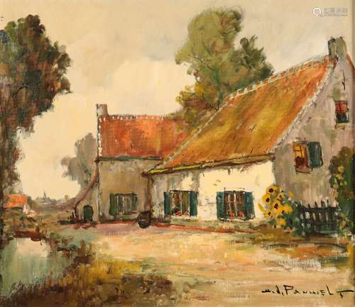 •HENRI JOSEPH PAUWELS (1903-1983) View of cottages