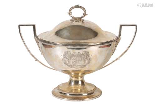 GEORGE III SILVER SOUP TUREEN AND COVER