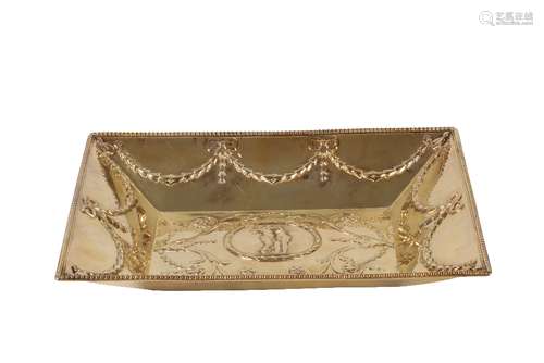 GEORGE III SILVER-GILT TRAY