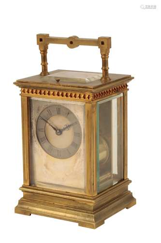 FRENCH EIGHT DAY REPEATING CARRIAGE CLOCK