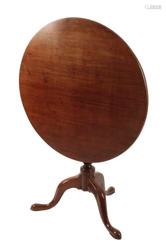 GEORGE III MAHOGANY TILT-TOP TRIPOD OCCASIONAL TABLE