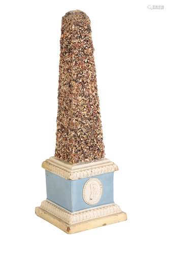 VICTORIAN PEARL WARE OBELISK