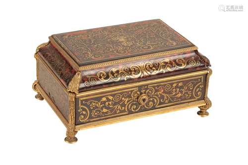 FRENCH GILT BRONZE BOULLE CIGAR BOX