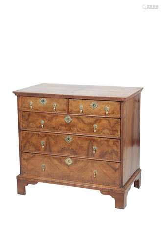 GEORGE I WALNUT CHEST OF DRAWERS