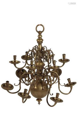 DUTCH BRASS CHANDELIER